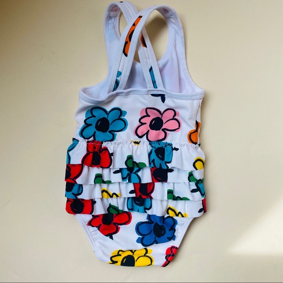 Hanna Andersson White & Floral Swim Suit - Picture 2 of 4